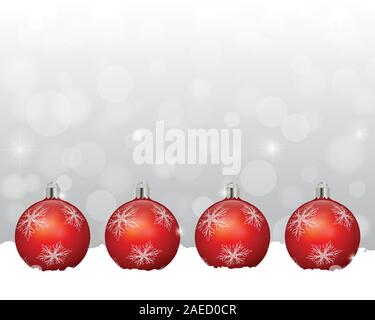 Sfondo di natale con decorazioni. Illustrazione Vettoriale