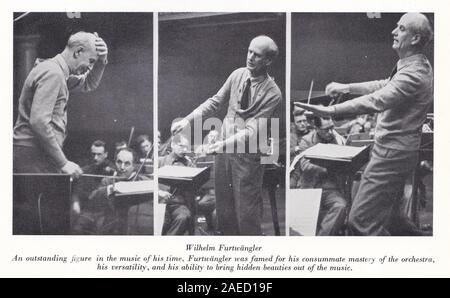 Wilhelm Furtwangler al lavoro la conduzione di una orchestra. Foto Stock