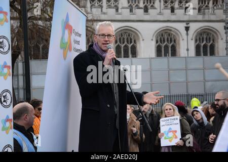 Insieme contro l' antisemitismo di dimostrazione in piazza del Parlamento domenica 8 dicembre 2019 cinque giorni prima delle elezioni generali. Foto Stock