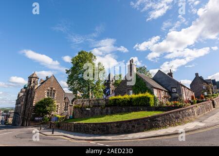 Il cimitero di valle della chiesa del Santo rude, chiesa parrocchiale medievale, Stirling, Stirling e Falkirk, Scotland, Regno Unito Foto Stock
