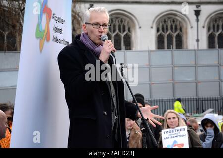 Insieme contro l' antisemitismo di dimostrazione in piazza del Parlamento domenica 8 dicembre 2019 cinque giorni prima delle elezioni generali. Foto Stock