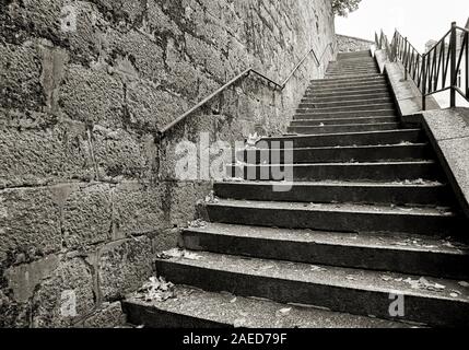 Scale nella storica Città Vecchia di Karlovy Vary nella Repubblica Ceca Foto Stock