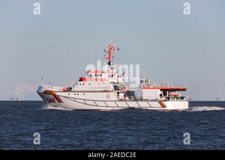 SAR cruiser HERMANN MARWEDE. È il bigest SAR-cruiser di tedesco ricerca ed il salvataggio marittimo Service (DGzRS). Foto Stock