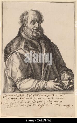 Hendrik Goltzius dopo Maerten van Heemskerck, Johannes Zurenus (Jan van Zuren), 1590 Johannes Zurenus (Jan van Zuren); 1590data Foto Stock