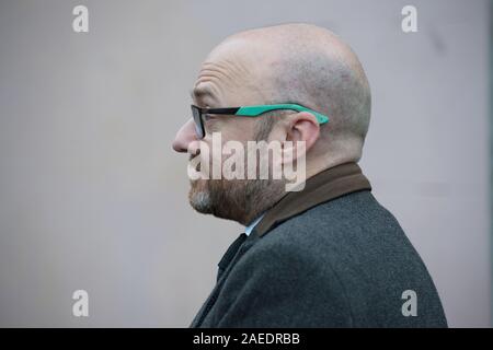 Glasgow, Regno Unito. Il 22 novembre 2019. Nella foto: Patrick Harvie MSP - Co leader dello Scottish partito dei verdi campagne con i candidati locali, consiglieri e membri del partito per la soppressione di un ufficio di casa. Credito: Colin Fisher/Alamy Live News. Foto Stock