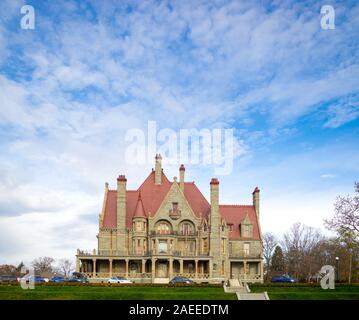 Craigdarroch Castle, una storica, dell'epoca vittoriana Baronale Scozzese mansion in Victoria, British Columbia, Canada, Foto Stock