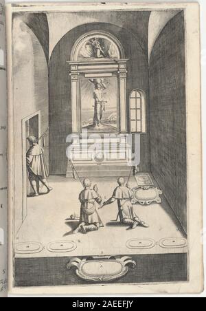 Jacopo Ligozzi (artista), anonimo incisore eventualmente Domenico Falcini, Lino Moroni (autore), la Cappella di San Sebastiano Cappella di San Sebastiano) piastra (N), 1612 Cappella di San Sebastiano Cappella di San Sebastiano) piastra [N]; 1612data Foto Stock