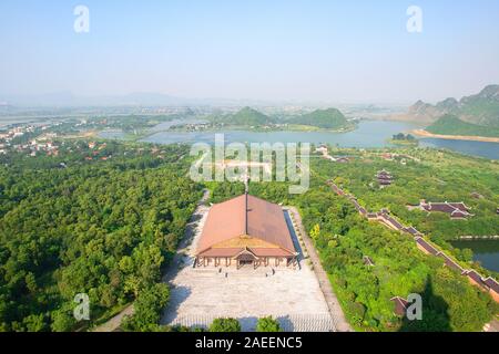 Bai Dinh Pagoda - il più grande complesso di templi in Asia e Vietnam, Trang An, Ninh Binh Foto Stock