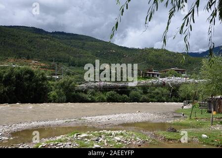 Mo Chhu river, Gasa Dzongkhag, Bhutan, Asia Foto Stock