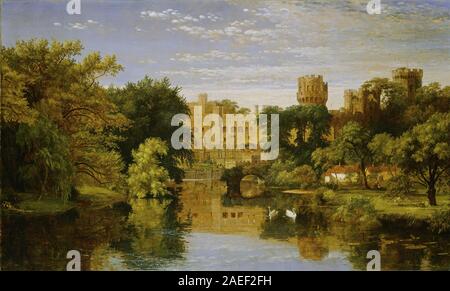 Jasper Francis Cropsey, il Castello di Warwick, Inghilterra, 1857 Il Castello di Warwick, Inghilterra; 1857data Foto Stock