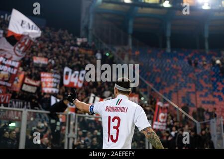 Alessio romagnoli (Milano) durante Bologna vs Milano, Bologna, Italia, 08 dic 2019, Calcio Calcio italiano di Serie A del campionato Gli uomini Foto Stock