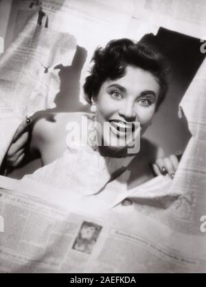 Rita Paolo, deutsche Sängerin, Schauspielerin und Kabarettistin, Deutschland um 1953. Il tedesco cantante, attrice e cabaret artista Rita Paolo, Germania intorno al 1953. Foto Stock