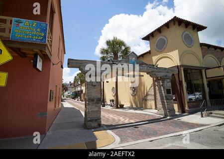 Aviles street st Augustine la strada più antica negli Stati Uniti florida usa Foto Stock