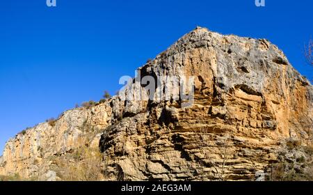 Una passeggiata attraverso la Gola del Rio Alhama da Alhama de Granada in Andalusia, Spagna Foto Stock