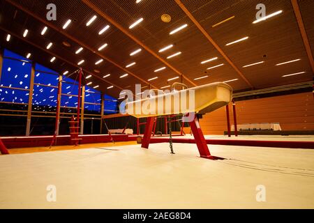 Attrezzo ginnico in un centro ginnico nelle isole Faerøer Foto Stock