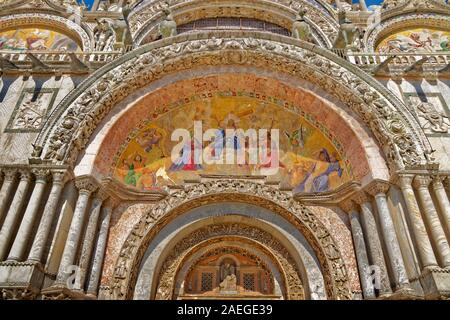 Dettaglio della Basilica di San Marco, Venezia, Italia. Foto Stock