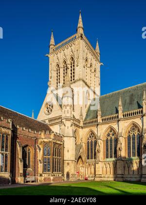 St John's College Chapel Cambridge. Costruito tra il 1866 e il 1869, l'architetto Sir George Gilbert Scott. Foto Stock