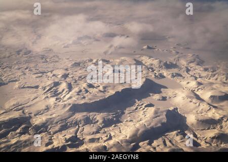 Mt. Maelifell, Myrdalsjokull calotta di ghiaccio, Islanda Foto Stock