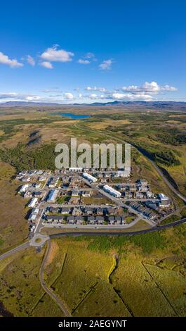 Il nuovo vicinato, Ulfarsardalur, Reykjavik, Islanda Foto Stock