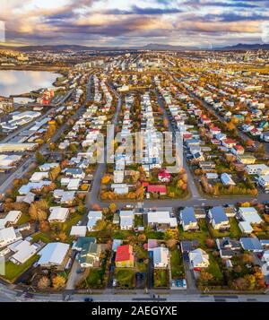 Neigborhoods, Kopavogur, sobborgo di Reykjavik, Islanda Foto Stock