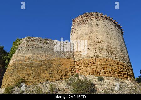 Il castello di gelida nella provincia di Barcellona Spagna Foto Stock