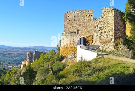 Il castello di gelida nella provincia di Barcellona Spagna Foto Stock