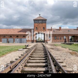 Auschwitz II-Birkenau. È cominciata la costruzione nel mese di ottobre 1941 per alleviare la congestione di Auschwitz 1, il principale campo di concentramento. Campi di Auschwitz numero 40. Aus Foto Stock