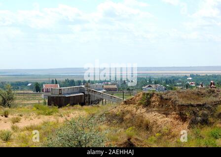 Negozi industriale di fabbrica in una campagna Foto Stock