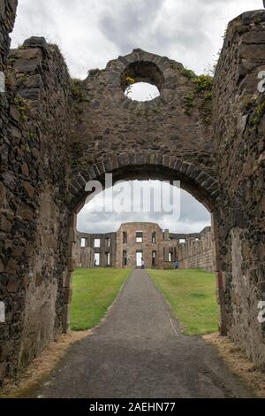 Le rovine di un palazzo medioevale, Downhill House, Downhill Demesne, Downhill, County Londonderry, Irlanda del Nord, Regno Unito Foto Stock
