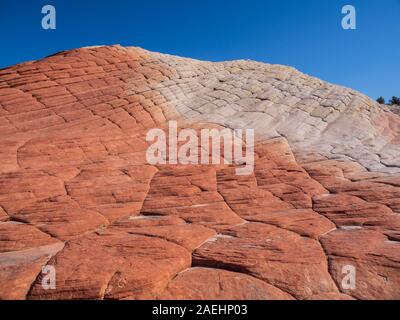 Cross-bedded arenaria, Flusso di Lava Trail, Snow Canyon State Park, Saint George, Utah. Foto Stock