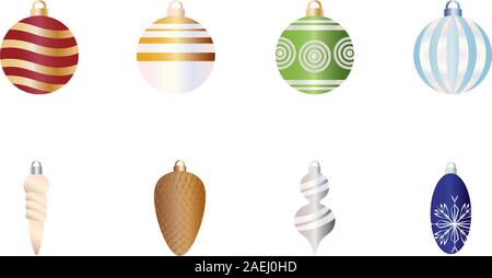 Set di palle di Natale Illustrazione Vettoriale
