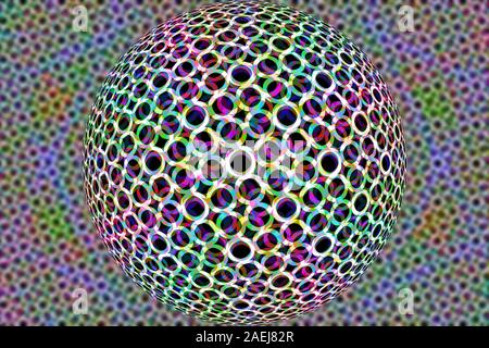 Un abstract 3d sfera immagine di sfondo. Foto Stock