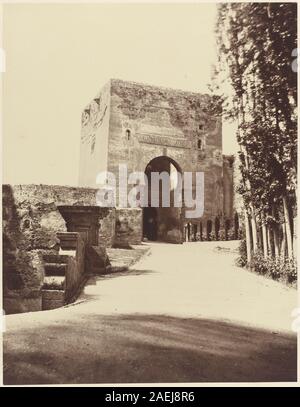 Louis De Clercq, Granata, Alhambra, Porte d'Entree de la Forteresse, 1860 Granata, Alhambra, Porte d'Entree de la Forteresse; 1860data Foto Stock