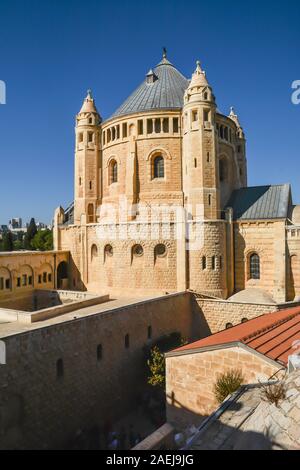 Il monte di Sion, Monastero di Assunzione della Beata Vergine Maria. Monastero della Dormizione, Tedesco abbazia cattolica dell'ordine dei Benedettini in Jerusal Foto Stock