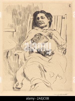 Lovis Corinth, Donna con ricamo (Frau mit Handarbeit), 1912 Donna con ricamo (Frau mit Handarbeit); 1912data Foto Stock