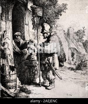 La Rat Catcher 1632 Harmenszoon Rembrandt van Rijn 1606-1669 Olandese, Paesi Bassi, Olanda, Foto Stock