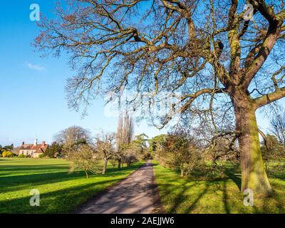 La Oxford University Parks in inverno, Parco, Oxford, Oxfordshire, England, Regno Unito, GB. Foto Stock