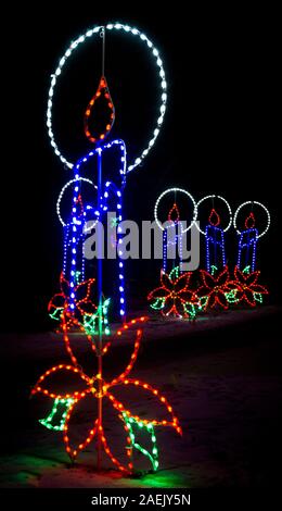 Airdrie Festa delle Luci Alberta Canada Foto Stock