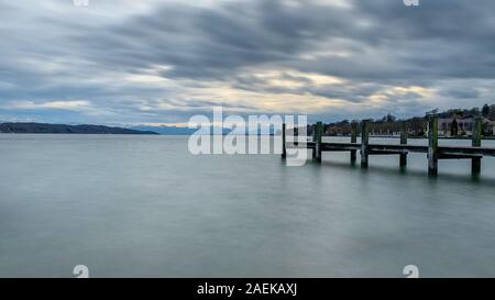 Lago bavarese 'Starnberger vedere " in Germania Foto Stock