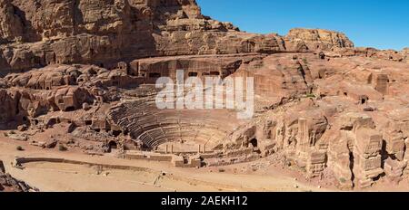 Anfiteatro, Petra, Giordania Foto Stock