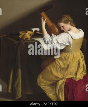 Orazio Gentileschi, Il Liuto Player, c 1612-1620 il liuto giocatore; c. 1612/1620 Foto Stock