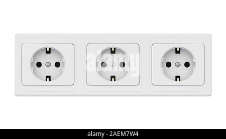Presa elettrica isolata Foto Stock