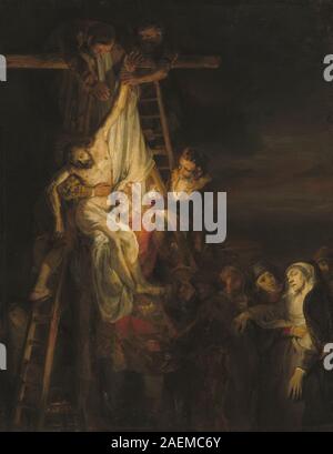 Workshop di Rembrandt (probabilmente Constantijn van Renesse), la discesa dalla Croce, 1650-1652, la discesa dalla Croce; 1650/1652 Foto Stock
