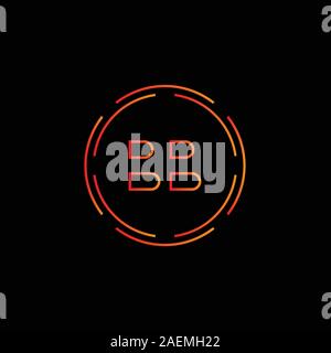 Iniziale LETTERA BB Logo con creativa e moderna Tipografia Business template vettoriale. Creative Abstract LETTERA BB vettore Logo. Illustrazione Vettoriale