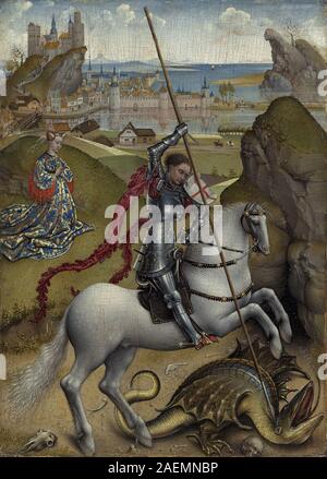 Rogier van der Weyden, San Giorgio e il drago, c 1432-1435, di San Giorgio e il drago; c. 1432/1435 Foto Stock