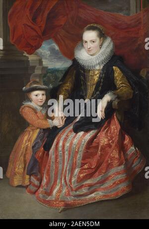 Sir Anthony van Dyck, Susanna Fourment e sua figlia, 1621, Susanna Fourment e sua figlia; 1621 data Foto Stock