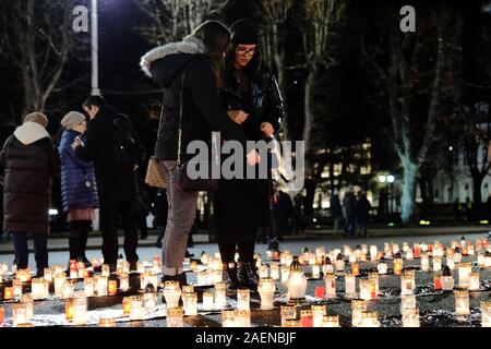 Riga / Lettonia - 30 Novembre 2019 :78anniversario della distruzione dai Nazisti tedeschi e collaboratori lettone dei prigionieri della riga ghett Foto Stock