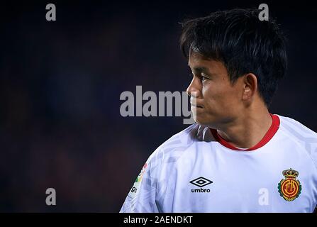 Barcellona, Spagna. 07Th Dec, 2019. Takefusa Kubo di Mallorca reagisce durante la Primera Division spagnolo "Liga Santander (Espanola)' Match tra FC Barcellona vs RCD Mallorca a Camp Nou Stadium di Barcellona, Spagna, 07 dicembre 2019. Credito: Pablo Morano/ AFLO/Alamy Live News Foto Stock