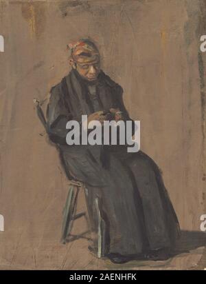 Dipinto di Thomas Eakins intorno al 1908 intitolato "il chaperone", che mostra una figura femminile che supervisiona o accompagna altri in un ambiente domestico o sociale, con abiti d'epoca e dettagli interni. Foto Stock