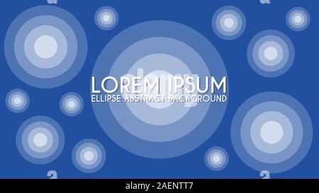 Colorato sfondo ellisse Design Concept, sfondo astratto modello di disegno, blu di gradazione di grigio, Gradiente, Cerchio, anello, Rim, forma arrotondata Illustrazione Vettoriale